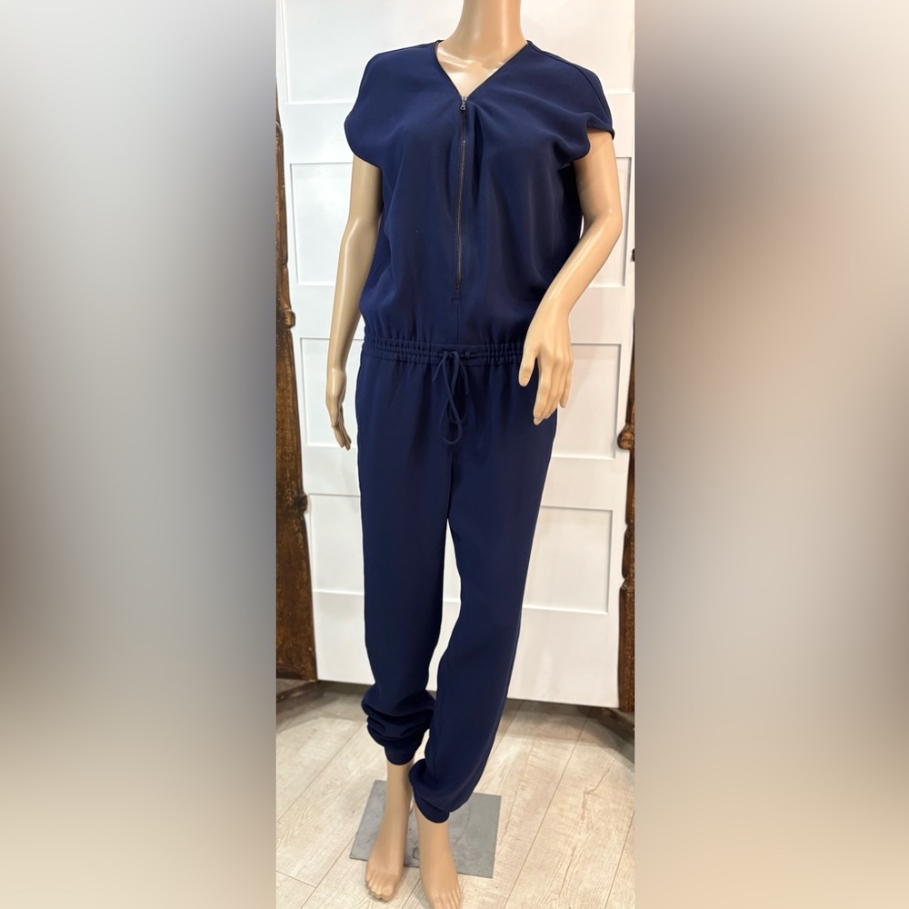 Vince Women’s Jumpsuit Navy Blue Sleeveless One Piece Size 4 Minimalist Chic
